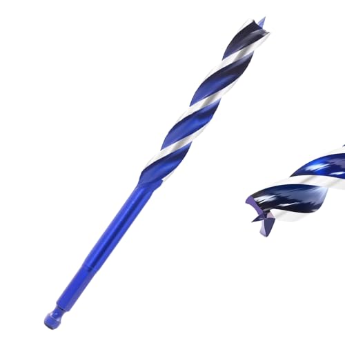 Schlangenbohrer für Holz, 15,2 cm lang, Karbonstahl, Schnellwechsel-Sechskantschaft, Holzbohrer für Hartholz, Weichholz und Kunststoff Schlangenbohrer für Holz, 15,2 cm lang, Karbonstahl, Schnellwechsel-Sechskantschaft, Holzbohrer für Hartholz, Weichholz und Kunststoff von TIBOO DAY