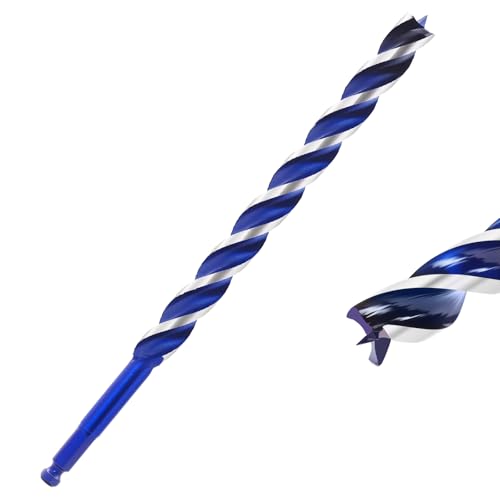 Schlangenbohrer für Holz, 30,5 cm lang, Karbonstahl, Schnellwechsel-Sechskantschaft, Holzbohrer für Hartholz, Weichholz und Kunststoff von TIBOO DAY