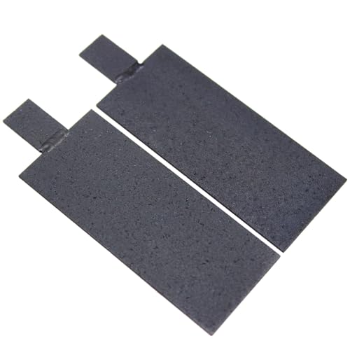 TIBROMTACK 2PCS MMO/DSA Titananodenplatte beschichtet mit Ruthenium-Iridium, 65 * 28 * 1mm, für elektrochemische Anwendungen, Wasserelektrolyse, Abwasserbehandlung und akademische Forschung von TIBROMTACK