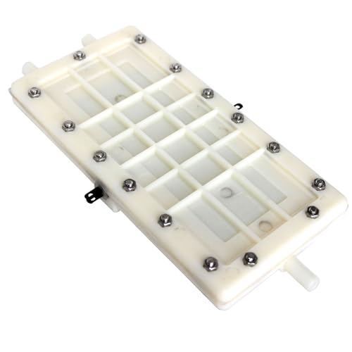 TIBROMTACK MMO Titan-Elektrolysezelle für Hypochlorsäure-Generator - 3 Ru-Ir-Anoden | 0-24V / 5A Salzwasser-Elektrolyse | 80L / h Durchflussmenge mit 3 freien Anschlüssen von TIBROMTACK