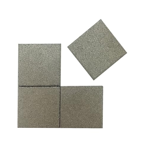 TIBROMTACK Mikroporöse Titanplatte, Poröse Titanplatte, Metallpulver gesinterte Platte mit Gashomogenisierungsbehandlung, 30 * 30 * 1mm, 4 Stück von TIBROMTACK