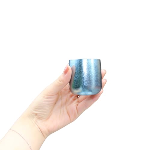 TIBROMTACK Titan Espressotassen, doppelwandige isolierte Espresso Shot Cup 1.8 fl oz Anzug für Espressomaschine Zubehör (Blue) von TIBROMTACK