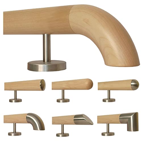 Ahorn Holz Treppe Handlauf Geländer Griff gerade Edelstahlhalter, Länge 30-500 cm aus einem Stück/Beispiel: 320 cm mit 4 Halter Holzkrümmling Ahorn Holz Treppe Handlauf Geländer Griff gerade Edelstahlhalter, Länge 30-500 cm aus einem Stück/Beispiel: 320 cm mit 4 Halter Holzkrümmling von TIBU