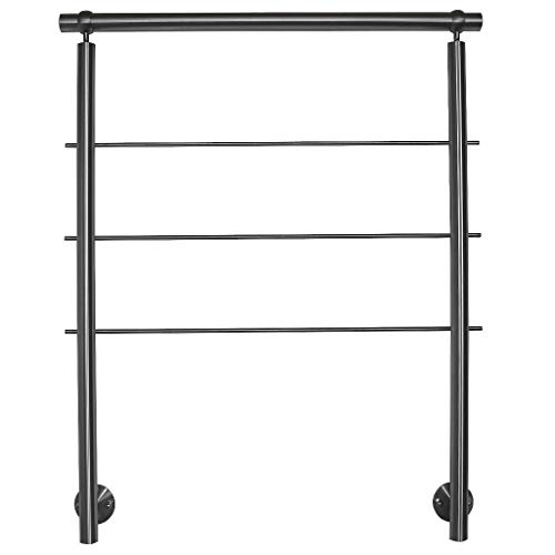 TIBU Edelstahl Geländer Handlauf für seitliche Montage 0,8m - 5,95m für Treppe Balkon Terrasse mit waagerechte Streben - Variante: Länge 080 cm mit 2 Pfosten und 3 Streben Seitenabstand 10mm TIBU Edelstahl Geländer Handlauf für seitliche Montage 0,8m - 5,95m für Treppe Balkon Terrasse mit waagerechte Streben - Variante: Länge 080 cm mit 2 Pfosten und 3 Streben Seitenabstand 10mm von TIBU