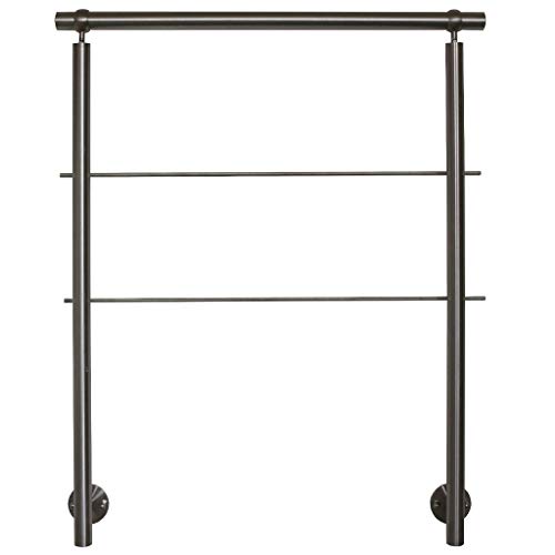 TIBU Geländer Edelstahl Handlauf für seitliche Montage 0,8m - 5,95m für Treppe Balkon Terrasse mit waagerechte Streben - Variante: Länge 120 cm mit 2 Pfosten und 2 Streben Seitenabstand 50mm TIBU Geländer Edelstahl Handlauf für seitliche Montage 0,8m - 5,95m für Treppe Balkon Terrasse mit waagerechte Streben - Variante: Länge 120 cm mit 2 Pfosten und 2 Streben Seitenabstand 50mm von TIBU