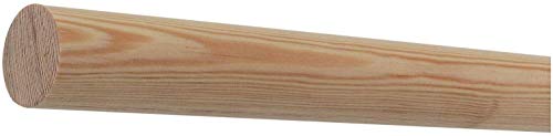 Kiefer Handlauf lackiert Ø 42 mm mit bearbeiteten Enden ohne Handlaufhalter Länge: 800 mm / 80 cm / 0,8 m Endstück: gekappt (sägerau) von TIBU