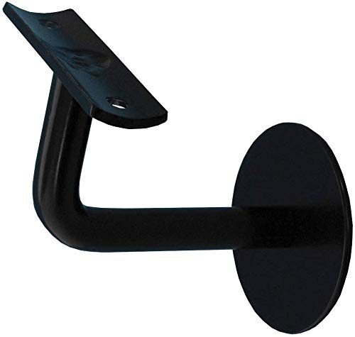 Kiefer Handlauf lackiert Ø 42 mm mit bearbeiteten Enden ohne Handlaufhalter passende Handlaufhalter Modell J schwarz von TIBU
