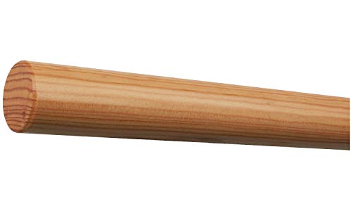 Lärche Holz Handlauf lackiert Ø 42 mm mit bearbeiteten Enden ohne Halter Länge: 1300 mm / 130 cm / 1,3 m Enden:gefast von TIBU