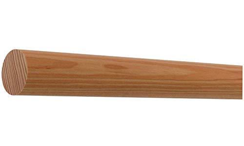 Lärche Holz Handlauf lackiert Ø 42 mm mit bearbeiteten Enden ohne Halter Länge: 1300 mm / 130 cm / 1,3 m Enden:gekappt (sägerau) von TIBU