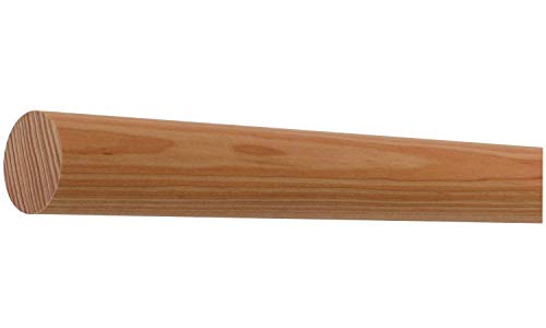 Lärche Holz Handlauf lackiert Ø 42 mm mit bearbeiteten Enden ohne Halter Länge: 4000 mm / 400 cm / 4,0 m Enden:gekappt (sägerau) von TIBU