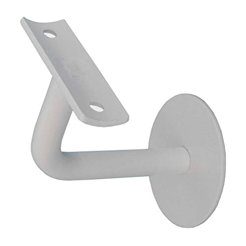 TIBU Handlaufhalter Modell K Handlaufhalter Weiss lackiert gewinkelt mit Halterplatte | Stockschraubenmontage TIBU Handlaufhalter Modell K Handlaufhalter Weiss lackiert gewinkelt mit Halterplatte | Stockschraubenmontage von TIBU