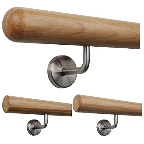 TIBU Handlauf Holz Eiche Ø 50 mm Geländer Treppe 0,3m - 5m, Länge 310 cm und Enden Halbkugel gefräst TIBU Handlauf Holz Eiche Ø 50 mm Geländer Treppe 0,3m - 5m, Länge 310 cm und Enden Halbkugel gefräst von TIBU