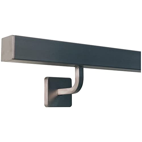 TIBU Edestahl Handlauf quadratisch 0,3m - 6m Wandhandlauf Treppenhandlauf Innen und Außen, Länge 310 cm mit 3 Halter TIBU Edestahl Handlauf quadratisch 0,3m - 6m Wandhandlauf Treppenhandlauf Innen und Außen, Länge 310 cm mit 3 Halter von TIBU