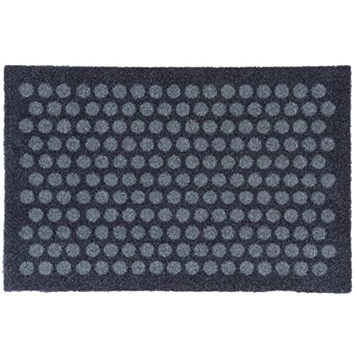Tica Copenhagen - Fußmatte - Schmutzfangmatte - Dots Design - 60 x 40 cm - Antirutsch-Beschichtung - Blau Grau von TICA