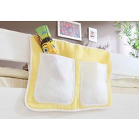 Ticaa Bett-Tasche für Hoch- und Etagenbetten "gelb-weiß" von TICAA