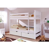 Etagenbett Sammy weiß Var 4 - mit 2er Schubkästen - Etagenbett Sammy weiß Var 4 - mit 2er Schubkästen - von TICAA