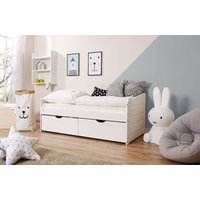 Sofabett MINI Micki 80x160 cm Var 4 - mit 2er Schubkästen - inkl. Matratze von TICAA