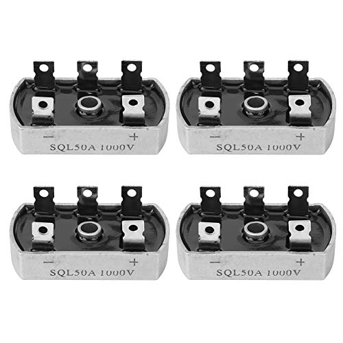 TICFOX 4 Stück Brückengleichrichterdiode 3-Phasen-Modulplatine Gleichrichterbrücke SQL50A 1000 V 3-Phasen-Niederfrequenz-Gleichrichterbrückenpaket für die Stromversorgun TICFOX 4 Stück Brückengleichrichterdiode 3-Phasen-Modulplatine Gleichrichterbrücke SQL50A 1000 V 3-Phasen-Niederfrequenz-Gleichrichterbrückenpaket für die Stromversorgun von TICFOX