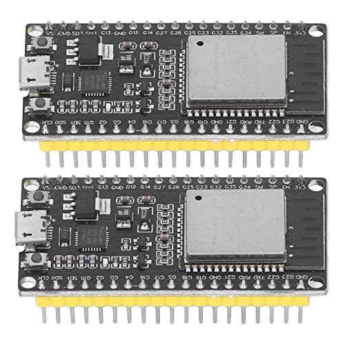 TICFOX 2 Stück Mikrocontroller Bluetooth Modul ESP32 Entwicklungsplatine 2 in 1 Dual Mode Antennenmodul Kern 2.4GH 38PIN Entwicklungsplatinenmodul von TICFOX