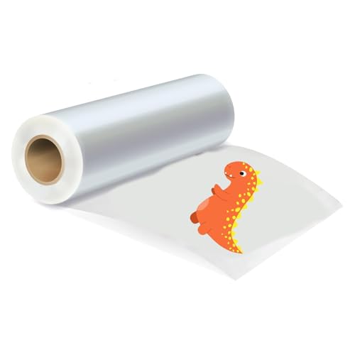 TICFOX DTF Transferfolienrolle,60cmx100m Heiß/Kalt Peel DTF Rollenfolie doppelseitig vorbehandeltes PET Wärmeübertragungspapier für Drucker Direktdruck auf Folienrolle für T-Shirts, Textilien (Matt) von TICFOX