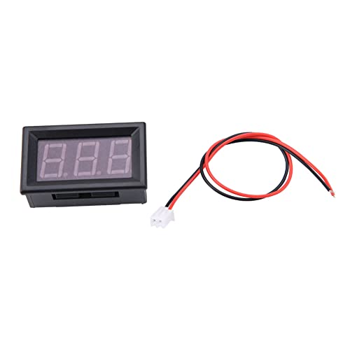 TICFOX 0,56 Zoll Digital Voltmeter, Zwei Draht Volt Anzeigefeld DC 5-130 V Digital-LED-Anzeige Spannungsmesser für Autos und Motorräder(Schriftart Hintergrundbeleuchtung Grün) von TICFOX