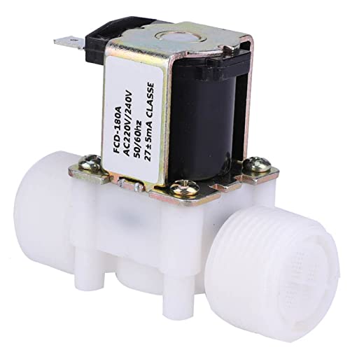 TICFOX Elektrisches Magnetventil, G3/4 -NC -Kunststoffmagnetventil Normalerweise Geschlossener Wassereinlassventil Wassereinlassschalter (AC220-240V) von TICFOX