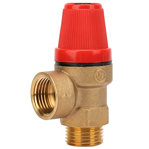 TICFOX G1/2'' Messing Sicherheitsventil DN15 für Geschlossene Warmwasserbereiter - Sanitärsystem Gewinde (3Bar DN15) von TICFOX