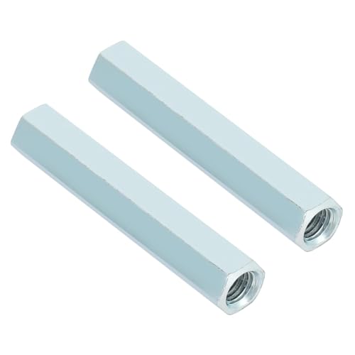 TICFOX M8 Sechskant lange Stangenmutter, Sechskantkupplungsmutter, 2 Stück M8*66 Lange Stangenmutter Sechskant Hülsenmutter Abstandshalter Gewindebefestigungen für den Industriebau von TICFOX