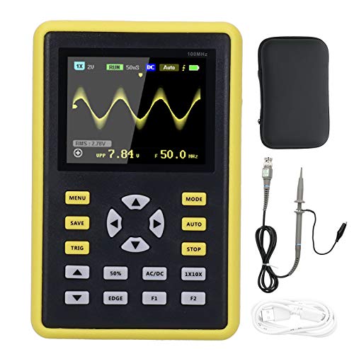 Ticfox Digital Mini -Oszilloskop, Digitaler Oszilloskop -Handheld -IPS -LCD -Display -Bildschirm 2,4 Zoll 100 MHz 500 Ms/s 5012H Tragbare Handheld Digitale Oszilloskop -Labor von TICFOX