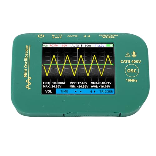 Ticfox Handheld Digital Oscilloskop, Tragbares 2,8 -Zoll -Display 10 MHz Bandbreite 48msa/s Abtastung USB -Lade mit Sonde für Feldforschung von TICFOX