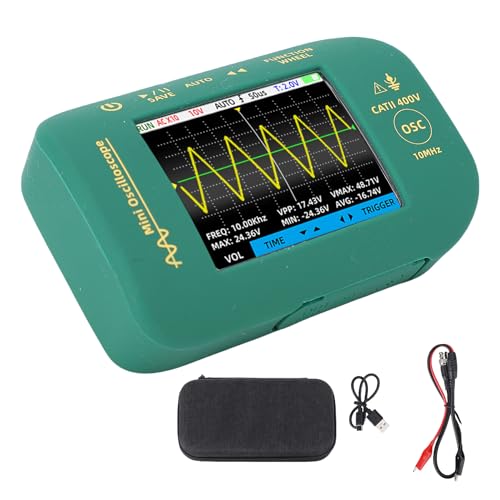 Ticfox Handheld Digital Oszilloskop, 2,8 -Zoll -LCD -Bildschirm 10 MHz Bandbreite 48MSA/s Abtastrate Tragbares Oszilloskop für Feldforschung von TICFOX