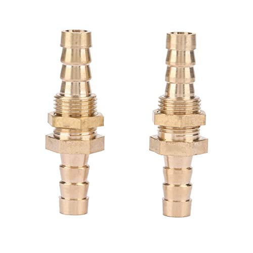 Ticfox Messingschlauchanschluss, 2 Stcs Schlauch Barb Messing Bulkhead -Rohranpassungs -Koppler -Anschlussadapter für Rohrverbindung (10 mm) von TICFOX