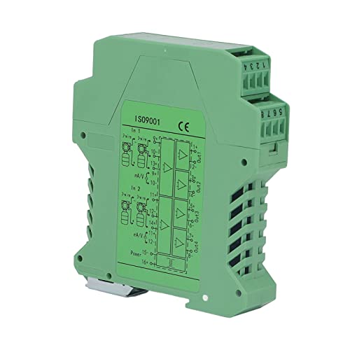 Ticfox Signalisolator, Stromaufbereiter, 24-V-DC-Signalisolator, 2 Eingänge, 4 Ausgänge, Gleichstrom-Signalaufbereiter, Sender, SPS-Erkennung (0-10V) von TICFOX