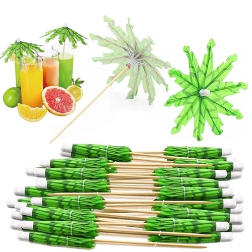 TICKLELY 100 Stück Cocktail Schirmchen, Spiße Fingerfood, Zahnstocher Holz, Ideal für Tropische Getränke Party-Aperitif-Getränk Handgemachte Cocktail-Sonnenschirm-Sticks für Cocktail-Ornamente TICKLELY 100 Stück Cocktail Schirmchen, Spiße Fingerfood, Zahnstocher Holz, Ideal für Tropische Getränke Party-Aperitif-Getränk Handgemachte Cocktail-Sonnenschirm-Sticks für Cocktail-Ornamente von TICKLELY
