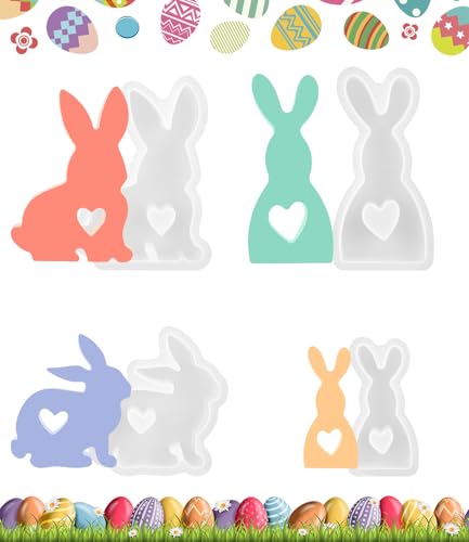 TIDEVAN 4 Stück Kaninchen Silikonform Kerzenhalter Osterhase Silikonform for Gips Gießformen Silikonform Hase Hasenform für Ostern DIY Silikonform Kerzen für Seife Kerzenständer Stabkerzen TIDEVAN 4 Stück Kaninchen Silikonform Kerzenhalter Osterhase Silikonform for Gips Gießformen Silikonform Hase Hasenform für Ostern DIY Silikonform Kerzen für Seife Kerzenständer Stabkerzen von TIDEVAN