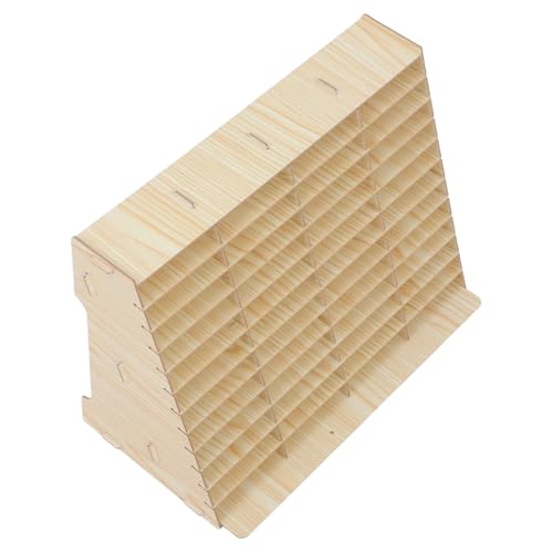 48Gitter Holz Telefonhalter mit Fächern für Schreibtisch Handy Organizer und Aufbewahrungsbox für Büro Klassenzimmer und Besprechungsräume Platzsparendes Design Robustes von TIDTALEO