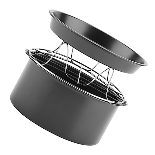 TIDTALEO 1 Satz Air Fryer Zubehör Set Teiliges Backset mit Kuchenform Pizzablech und Dampfgestell für Heißluftfritteuse und Ofen für Kuchen Fleisch von TIDTALEO
