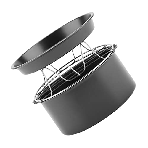 TIDTALEO 1 Satz Air Fryer Zubehör Set Teiliges Set mit Kuchenformen Pizzablech und Dämpfgestell für Heißluftfritteuse für Backen und von TIDTALEO