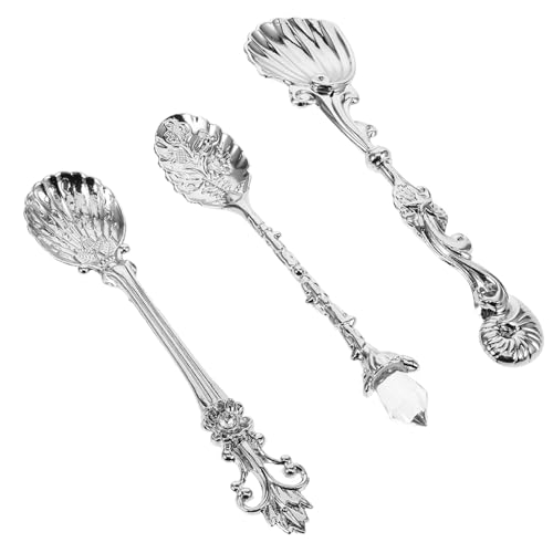 TIDTALEO 1 Satz Vintage Europäisches Teiliges Essbesteck Suppenlöffel für Desserts Tees und Cocktails Leicht und Platzsparend für Hochzeiten und Feiern von TIDTALEO