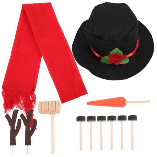 TIDTALEO 1 Satz Weihnachts-schneemann-dekorations-Requisiten, Dekorative Schneemann-Requisiten, Dressing-Requisiten von TIDTALEO