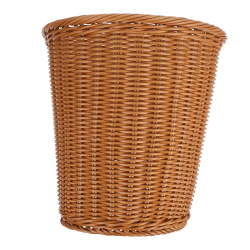 TIDTALEO 1 Stück Rattan Gewebter Mülleimer Offener Abfallkorb im Imitierten Rattan Stil für Haushalt Wohnzimmer Küche Leicht Robust und Vielseitig Einsetzbar als Blumenkübel oder TIDTALEO 1 Stück Rattan Gewebter Mülleimer Offener Abfallkorb im Imitierten Rattan Stil für Haushalt Wohnzimmer Küche Leicht Robust und Vielseitig Einsetzbar als Blumenkübel oder von TIDTALEO