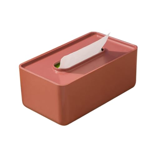 TIDTALEO 1 Stück wasserdichte Tissue Box für Zuhause Roter Desktop Tissue Container ohne Papier Geeignet für Badezimmer Wohnzimmer und Büro für Aufbewahrung von Papiertüchern von TIDTALEO