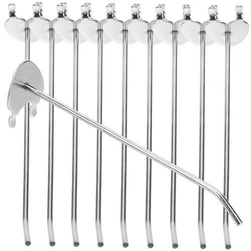 TIDTALEO 10 Stück Teiliges Pegboard Haken aus rostfreiem Stahl Hohe Tragkraft Gebogene Enden gegen Abrutschen Kompakt und Leicht Einfache Montage für Garage Werkstatt und Laden TIDTALEO 10 Stück Teiliges Pegboard Haken aus rostfreiem Stahl Hohe Tragkraft Gebogene Enden gegen Abrutschen Kompakt und Leicht Einfache Montage für Garage Werkstatt und Laden von TIDTALEO