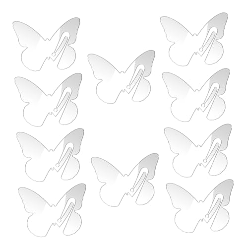 TIDTALEO 10 Stück Transparent Getränkemarker Teiliges mit Schmetterlings Design für Hochzeiten Geburtstagsfeiern und Partys Getränkebezeichner für Gläser von TIDTALEO