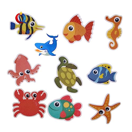 TIDTALEO 10stücke Cartoon Badewannenaufkleber Mit Erhöhter Reibung Und Selbstklebend Anti-rutsch-Streifen Für Badewanne Dusche Und Badezimmer-Accessoires Einfach Anzubringen Und Rückstandsl von TIDTALEO