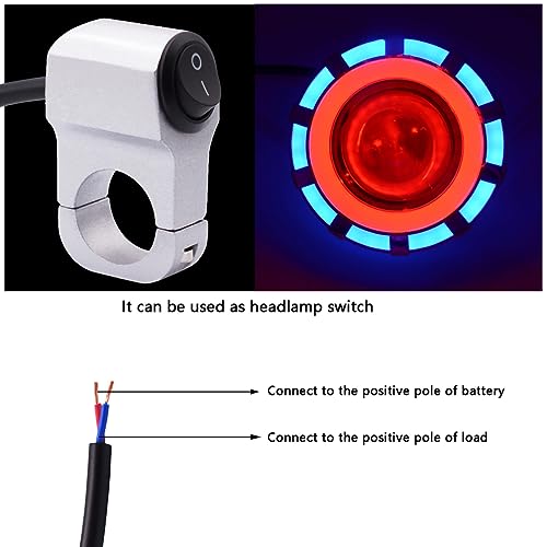 TIDTALEO 12V Lenkerhalterschalter Wasserdichter Lichtschalter Mit Lock Funktion Für Lenker Für Atvs Und Schneescooter Weiß TIDTALEO 12V Lenkerhalterschalter Wasserdichter Lichtschalter Mit Lock Funktion Für Lenker Für Atvs Und Schneescooter Weiß von TIDTALEO