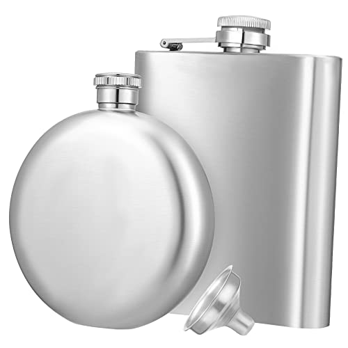 TIDTALEO 1Satz Hüftflaschen Set mit Trichter Runde Quadratische Flasche für Outdoor Aktivitäten Camping Wandern Perfektes für Männer TIDTALEO 1Satz Hüftflaschen Set mit Trichter Runde Quadratische Flasche für Outdoor Aktivitäten Camping Wandern Perfektes für Männer von TIDTALEO