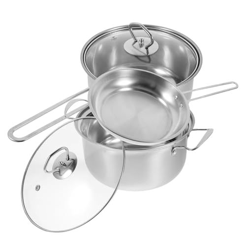 TIDTALEO 1Satz Kochgeschirr Set Teiliges Induktions Kochgeschirr mit Suppentopf Kleiner Milchtopf und Bratpfanne für Effizientes Kochen und Einfache von TIDTALEO
