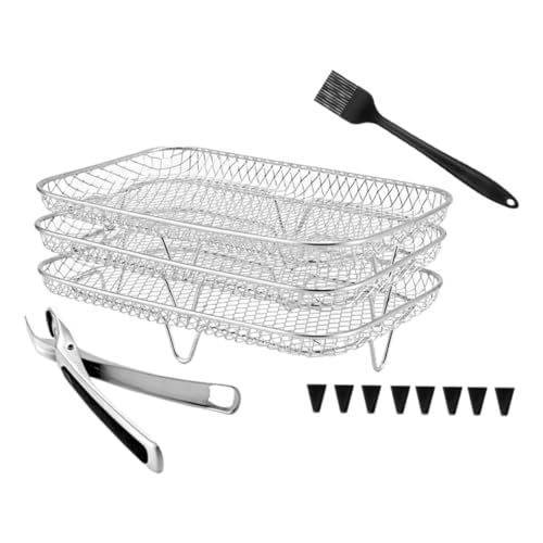 TIDTALEO Stapelbares Grill Rack für Heißluftfritteuse Grillgestell für Vielseitige Anwendungen zum Grillen Dämpfen und Auskühlen TIDTALEO Stapelbares Grill Rack für Heißluftfritteuse Grillgestell für Vielseitige Anwendungen zum Grillen Dämpfen und Auskühlen von TIDTALEO