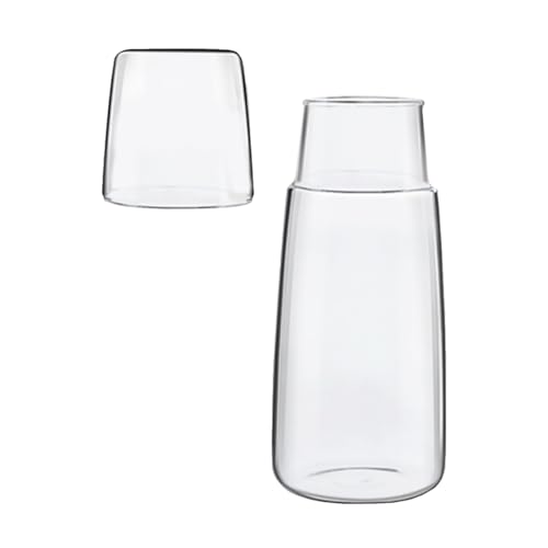 TIDTALEO 1Satz Transparente Glasbecher mit Wasserkocher Wärmebeständige Trinkwerkzeuge für Zuhause für Eistee Saft Milch und von TIDTALEO